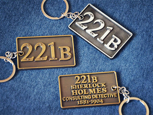 Sherlock 神探夏洛克周边 221B 门牌号 合金钥匙扣 超有质感