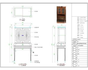CAD定制家具设计代绘画家私三视图修改出图纸车间下单生产结构图