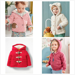 现货英国mini B BD童装 女童女婴 新年红色小熊耳朵连帽棉服外套l