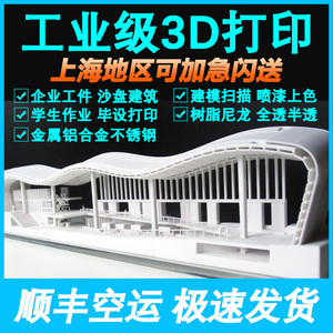 上海3d打印模型建模喷漆上色彩色光固化透明白模树脂黑色尼龙金属