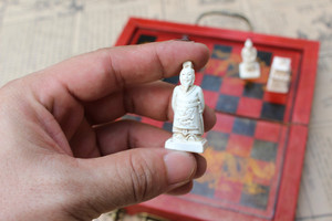 仿古国际象棋立体棋子小号折叠棋盘旅游国际象棋兵马俑复古礼品