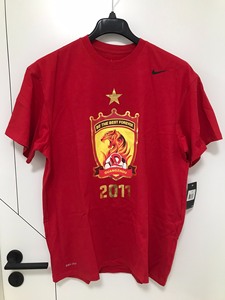 NIKE 耐克广州恒大2011年冠军纪念T恤
