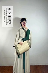 山海记【青山隐】直裾纯色素雅春秋款汉服男女同款