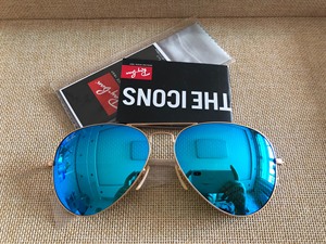 雷朋太阳镜rayban3025蓝膜反光镜片复古大框开车旅行墨