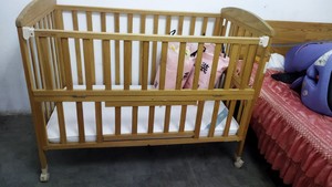 小龙哈彼婴儿童实木推床围栏床车/带加厚棕榈床垫，单一个床垫购