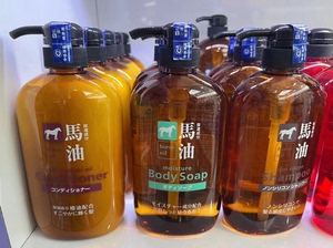 马油horse oil全系列产品洗发水护发素面霜沐浴露卸妆油