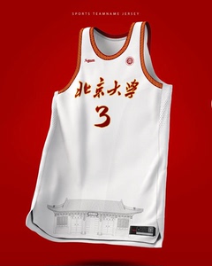 teamname篮球服球服球衣定制，大学剪影-北京大学，成人