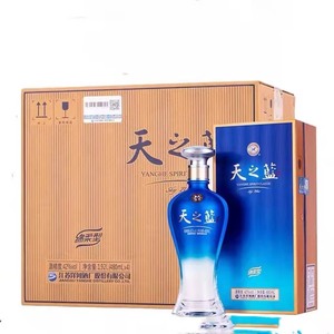 洋河 蓝色经典 天之蓝52度500ml6瓶装整箱 绵柔浓型白