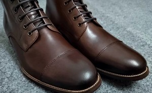 ALDO男鞋高帮鞋商务休闲皮鞋短靴42码，头层牛皮鞋面，全新