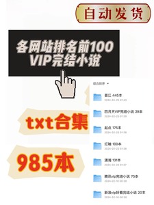 各网站VIP排名前100的完结小说 txt合集