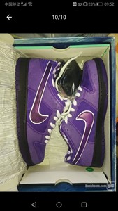 全新冰盒44 43码Nike Dunk sb 紫龙虾 特殊鞋