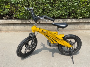 XJD儿童自行车，应该是14寸，前后碟刹，1.2米以下儿童都