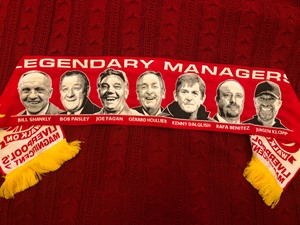 利物浦传奇教练围巾 印有各教练肖像