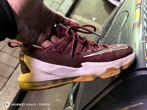 Nike耐克，詹姆斯 LBJ13low酒红色 ，43码，简单