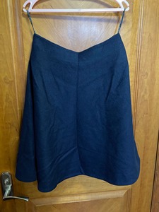 十月传奇 深蓝色半身裙，毛涤混纺，L号（165/72A），全