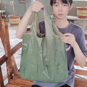 中号折叠买菜包便携纯色超市环保购物袋结实兜子水果袋旅行包纯色
