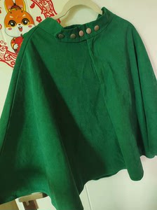 绿色鹿皮绒半身伞裙s 58包邮