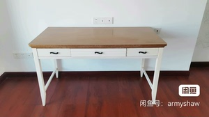 欧式实木书桌，长：133cm，宽：66cm，高：76cm，因