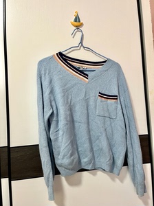 Osnic蓝色毛衣，XL（偏小），95