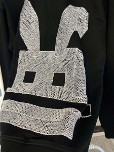 MCQ男士经典款卫衣，立体编织兔子图案，xs码落肩宽松版偏数