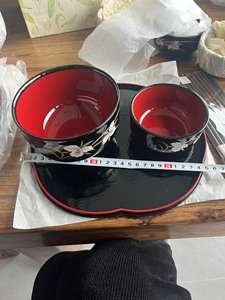 日本回流，漆器碗，盖碗