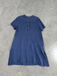 棉麻连衣裙，超级柔软舒适的天竺麻，165号，裙长94厘米，九