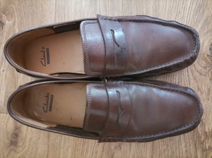 Clarks齐乐男士皮鞋，专柜购入正品，棕色43码，里外全皮