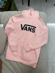 Vans 澳洲专柜购入 粉色套头微绒粉色女士卫衣