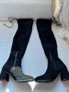 Staccato，思加图，毛绒布/羊绒皮革女皮靴，38码，型