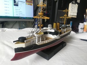 正德福（奇嘉）1/300镇远舰，北洋水师旗舰，中古玩物，电动