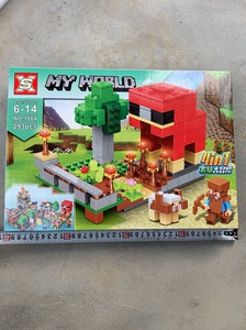 兼容乐高我的世界系列蘑菇屋狐狸小屋守卫者大战兔子牧场积木玩具