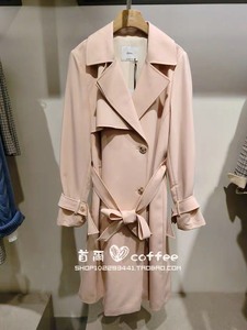 韩国专柜代购ROEM20春女装韩版时尚双排扣风衣RMJTA1