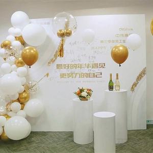 员工生日会背景板布置公司集体生日派对签名墙留影区年会kt板定制