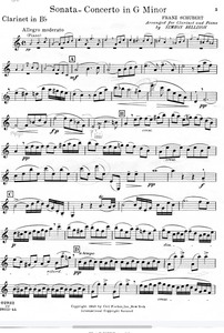 单簧管舒伯特阿佩乔尼奏鸣曲第一乐章第二乐章第三乐章，包含钢伴
