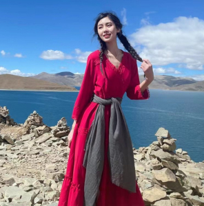 旅游裙子，连衣裙，西藏沙漠拍照必备