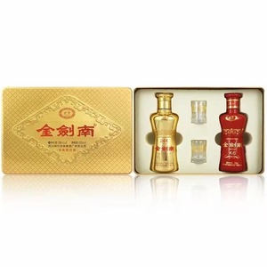 【酒版礼盒】2019年52度金剑南24K 金剑南K6礼盒含礼袋100ml*2瓶