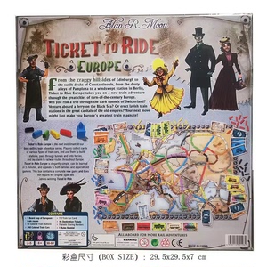 英文版欧洲车票之旅铁路环游Ticket to Ride桌面卡