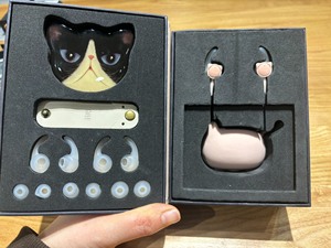 【全新密封】冇心高颜值有线耳机猫侍の音入耳式运动防汗水线控带