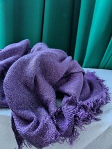 2.5 米【22清清！月底止】 紫色水烟针织毛线布料连衣裙面
