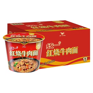 [红旗][红旗]统一来一桶红烧牛肉面方便面食品方面泡面红烧味