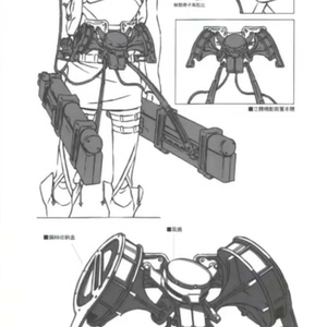 进击的巨人立体机动装置cosplay道具定金，图为瑕疵品，具