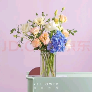 包邮花点时间鲜花混合花束 花瓶 两束花（混合➕单品)自然混合
