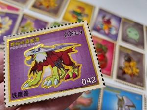 数码宝贝玩具邮票贴纸未贴普通贴纸1块一个，金边2块一个，另有