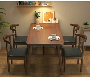 咸鱼二手餐桌家用小户型北欧现代简约长方形吃饭桌子商用小吃店餐