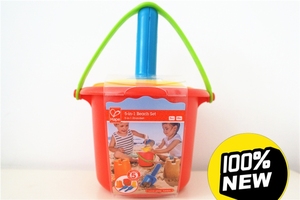 全新德国Hape沙模小桶5五件套亲子餐厅儿童沙滩池玩具多功能