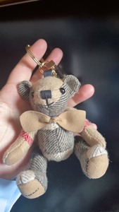 巴宝莉同款小熊挂件包包书包钥匙扣格子风衣泰迪熊萌公仔毛绒情侣