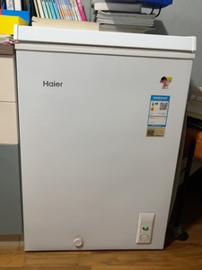 海尔102L冰柜家用小型冷柜商用大容量卧式冷冻冷藏冰箱无需除