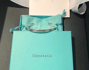 Tiffany & Co./蒂芙尼手镯1837窄版开口纯银手