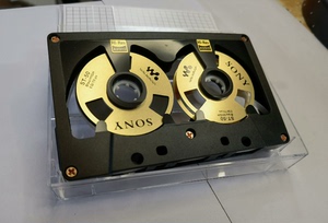 原创镂空索尼录音磁带金属小开盘，适用于收录机，随声听，卡座