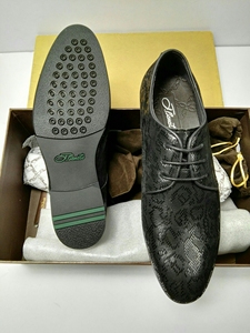 新款宾度男鞋 系带商务正装牛皮男鞋 时尚流行印花商务皮鞋 全